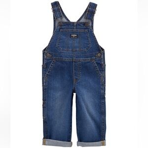 Toddler Stretch Denim Overalls - Dark Wash